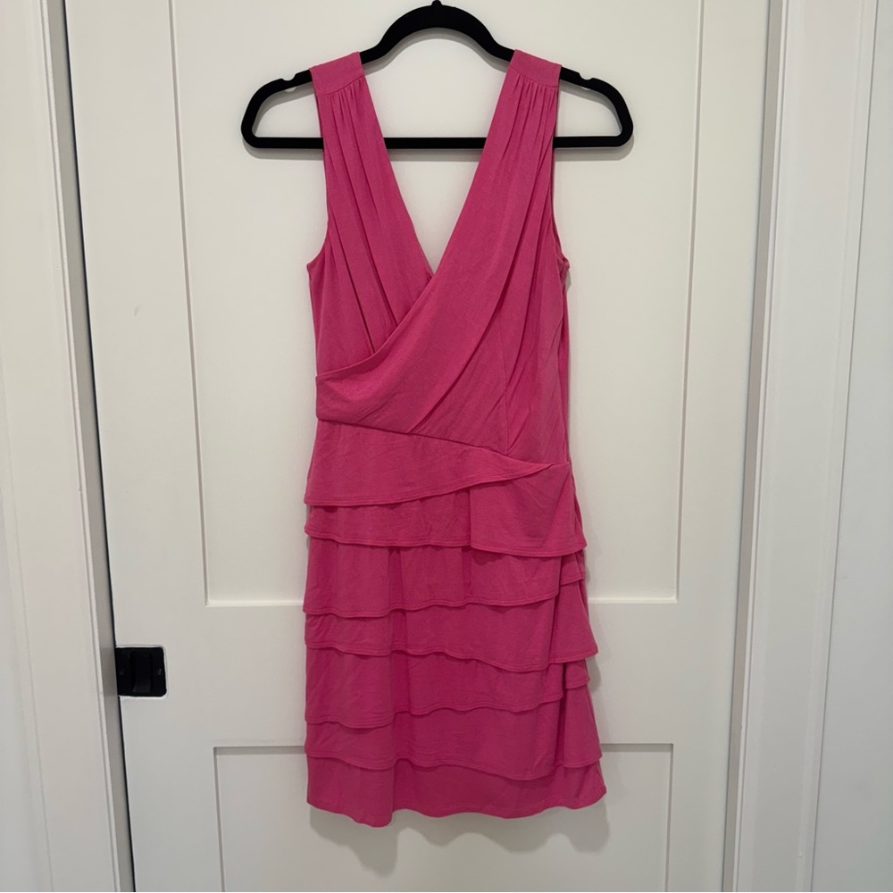 Laundry By Shelli Segal Pink Layered Mini Dress